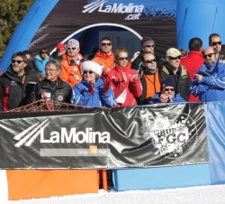 Doña Elena en la estación La Molina, durante la prueba de descenso